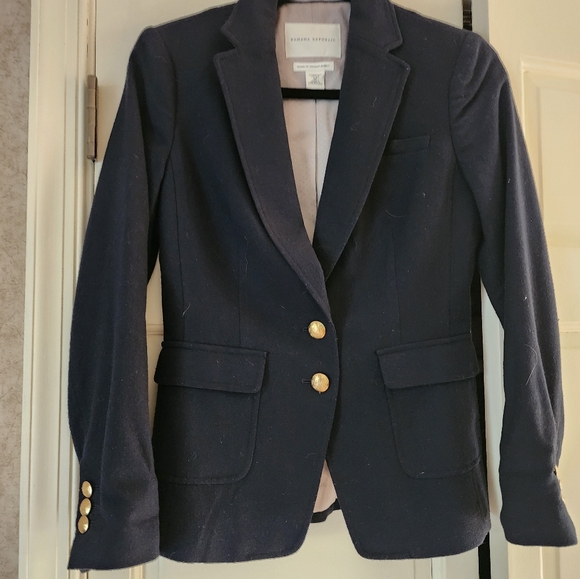 Banana Republic classic riding jacket stretch cotton blazer.size 0p - Picture 2 of 9
